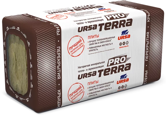 Утеплитель URSA Terra 37 PN 100 мм-1 Утеплитель URSA Terra 37 PN 100 мм-1