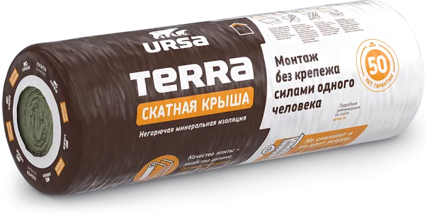 Утеплитель URSA Terra 35 QN Скатная крыша 200 мм-1 Утеплитель URSA Terra 35 QN Скатная крыша 200 мм-1