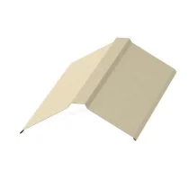 Планка конька плоского 120х120х2000мм Полиэстер RAL 1015 Светлая слоновая кость