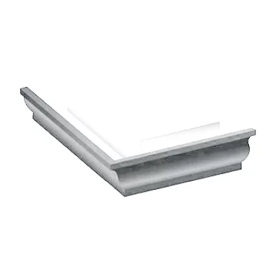 Угол желоба наружный 120х86 Цинк Бюджет Угол желоба наружный 120х86 Цинк Бюджет