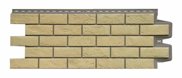 Фасадная панель GL Состаренный кирпич Элит Ваниль