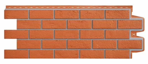 Фасадная панель GL Состаренный кирпич Премиум Коралловый Фасадная панель GL Состаренный кирпич Премиум Коралловый