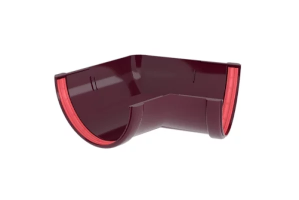 Угол желоба 135гр. универсальный ПВХ Grand Line Стандарт Бордо Угол желоба 135гр. универсальный ПВХ Grand Line Стандарт Бордо