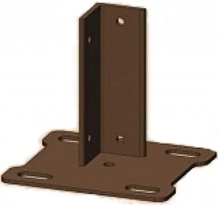 Фланец квадратный 148х148мм 4 отв. с уголком ПП RAL8017 Коричневый с креплением Фланец квадратный 148х148мм 4 отв. с уголком ПП RAL8017 Коричневый с креплением