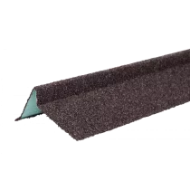 Планка торцевая с гранулятом Shinglas Коричневая левая