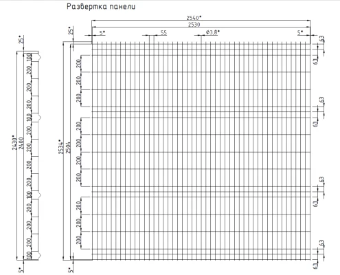 3д забор панель V4 2530*2430 3,8мм Zn+ПП RAL5002 Ультрамарин-2 3д забор панель V4 2530*2430 3,8мм Zn+ПП RAL5002 Ультрамарин-2