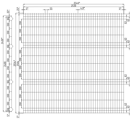 3д сетка для забора панель Стандарт V4 2530*2430 4,8мм Zn+ПП RAL6005 Зеленая-2 3д сетка для забора панель Стандарт V4 2530*2430 4,8мм Zn+ПП RAL6005 Зеленая-2
