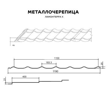 Профиль декоративный МП Ламонтерра-XL (ПЭ-01-3020-0.45) Красный насыщенный-2 Профиль декоративный МП Ламонтерра-XL (ПЭ-01-3020-0.45) Красный насыщенный-2
