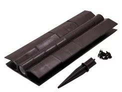 Угловой поворотный элемент для высокой грядочной доски из ДПК размером 300*30мм. Черный.