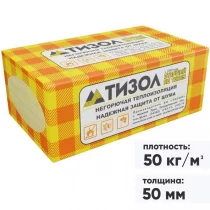 Минеральная плита Блок Евро Тизол 1,0*0,6*0,05м 12шт 0,36м3 плотность 50 (м3)
