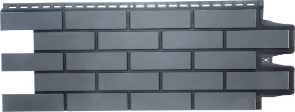 Фасадные панели Клинкерный кирпич Design графит со швом RAL 9005 Grand Line