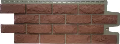 Фасадные панели Колотый камень Design Plus корица с темно-бежевым швом Grand Line