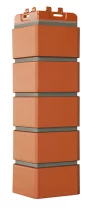 Угол Grand Line Клинкерный кирпич Design терракотовый со швом RAL 7006