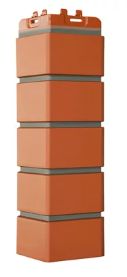 Угол Grand Line Клинкерный кирпич Design терракотовый со швом RAL 7006