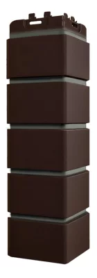 Угол Grand Line Клинкерный кирпич Design шоколадный со швом RAL 7006