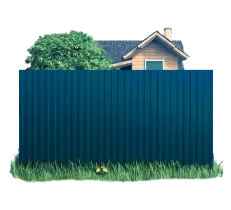 Готовый забор из профлиста МП10 Полиэстер 0.45 мм RAL 5005 Синий насыщенный
