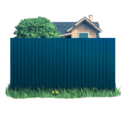 Готовый забор из профлиста С8 Полиэстер 0.4 мм СТ эконом RAL 5005 Синий насыщенный Готовый забор из профлиста С8 Полиэстер 0.4 мм СТ эконом RAL 5005 Синий насыщенный