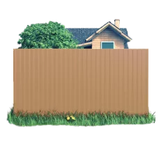 Готовый забор из профлиста МП20 Норман 0.5 мм RAL 1015 Светлая слоновая кость