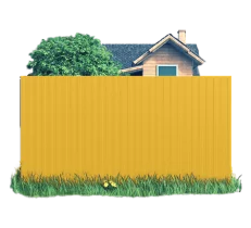 Готовый забор из профлиста МП20 Полиэстер 0.45 мм RAL 1018 Желтый цинк