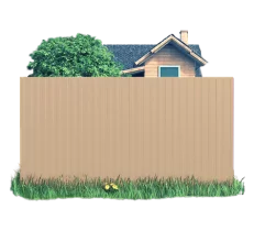 Готовый забор из профлиста МП10 Полиэстер 0.45 мм RAL 1014 Слоновая кость