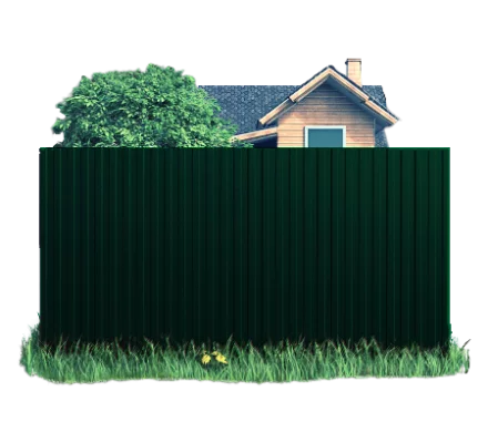 Готовый забор из профлиста МП10 Полиэстер 0.4 мм СТ эконом RAL 6005 Зеленый мох Готовый забор из профлиста МП10 Полиэстер 0.4 мм СТ эконом RAL 6005 Зеленый мох