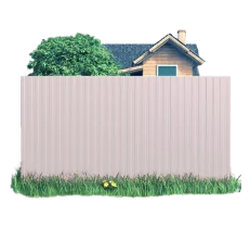 Готовый забор из профлиста С8 Полиэстер 0.4 мм СТ эконом RAL 9003 Белый