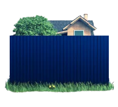 Готовый забор из профлиста С8 Полиэстер 0.45 мм RAL 5002 Ультрамарин