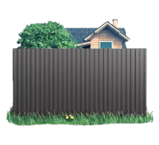 Готовый забор из профлиста МП10 Полиэстер 0.45 мм RAL 9006 Белый алюминий