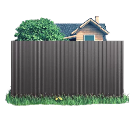 Готовый забор из профлиста МП20 Норман 0.5 мм RAL 9006 Белый алюминий Готовый забор из профлиста МП20 Норман 0.5 мм RAL 9006 Белый алюминий