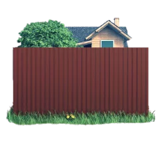 Готовый забор из профлиста С8 Полиэстер 0.45 мм RAL 3009 Красная окись