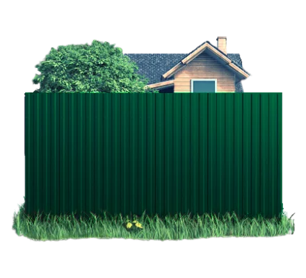 Готовый забор из профлиста С8 Полиэстер 0.45 мм RAL 6029 Зеленая мята Готовый забор из профлиста С8 Полиэстер 0.45 мм RAL 6029 Зеленая мята