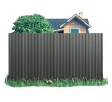 Готовый забор из профлиста С8 Полиэстер 0.45 мм RAL 7005 Мышиный