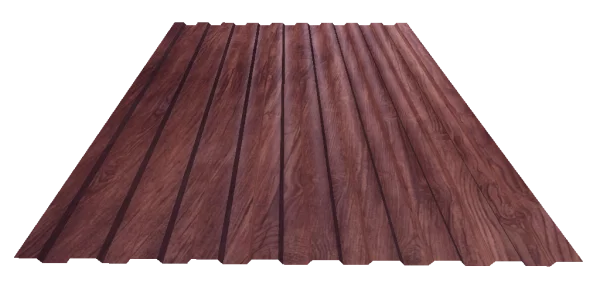 Профлист С8 Экостил глянцевый Мореный дуб 0.5 мм-1 Профлист С8 Экостил глянцевый Мореный дуб 0.5 мм-1