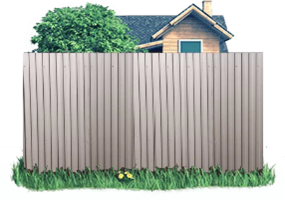 Готовый забор из профлиста МП20 Цинк 0.4 Оцинкованный Готовый забор из профлиста МП20 Цинк 0.4 Оцинкованный