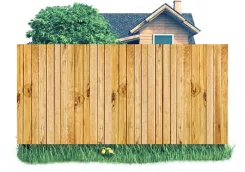 Готовый забор из профлиста МП10 Экостил 0.5 Кирпич глянцевый