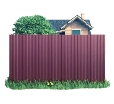 Готовый забор из профлиста МП10 Полиэстер 0.4 мм СТ эконом RAL 8017 Коричневый шоколад