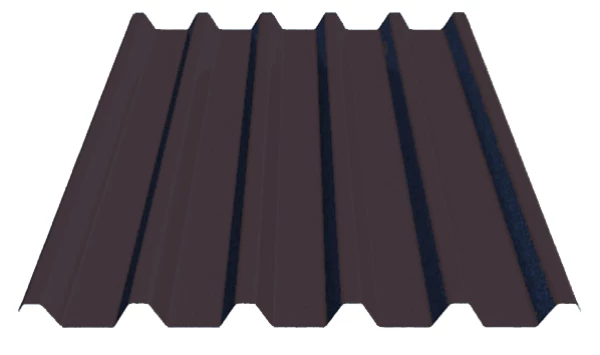 Профлист С44 Полиэстер 8017 0.45 мм ГОСТ Коричневый шоколад-1