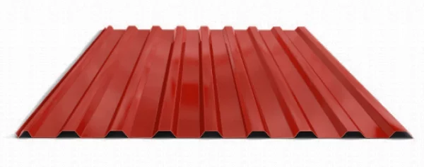 Профлист для крыши МП20 Полиэстр 0.45 мм ГОСТ RAL 3020 Красный насыщенный-1 Профлист для крыши МП20 Полиэстр 0.45 мм ГОСТ RAL 3020 Красный насыщенный-1