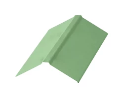 Планка конька плоского 150х150х2000 (ПЭ-01-6019-0.45) Бело-зеленая