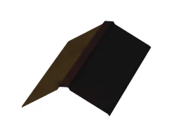 Планка конька плоского Тёмно-коричневая PURETAN 0.5 мм 190х190х2000 мм