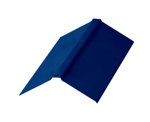 Планка конька плоского Синий насыщенный PURMAN 0.5 мм 150х150х2000 мм
