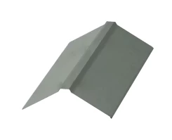 Планка конька плоского 120х120х2000 (ПЭ-01-9006-0.45) Бело-алюминиевая