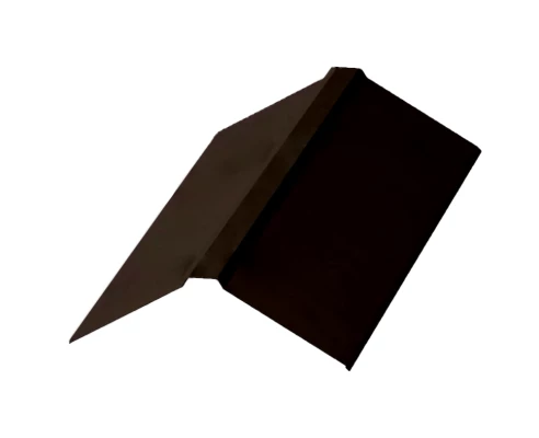 Планка конька плоского Коричневый шоколад NormanMP 0.5 мм 150х150х2000 мм
