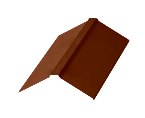 Планка конька плоского Медно-коричневая NormanMP 0.5 мм 150х150х2000 мм