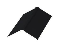 Планка конька плоского 120х120х2000 (VikingMP-01-9005-0.45) Черный янтарь