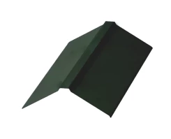 Планка конька плоского Темно-зеленая PURETAN 0.5 мм 150х150х2000 мм