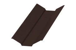 Планка ендовы верхняя Коричневый шоколад ПЭ 0.45 76х76х2000 мм Ral8017