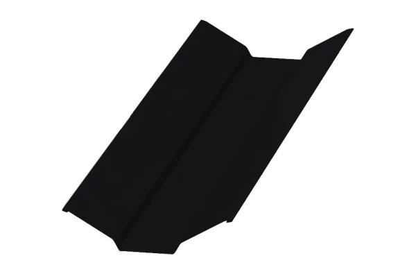 Планка ендовы верхняя Чёрная PURMAN 0.5 мм 76х76х2000 мм Ral 9005