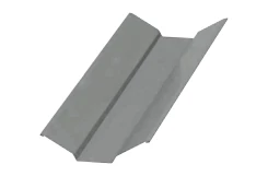 Планка ендовы верхняя 76х76х2000 (ПЭ-01-9006-0.45) Бело-алюминиевая