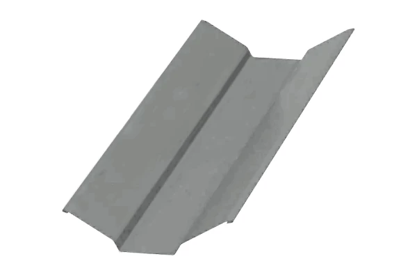 Планка ендовы верхняя Белый алюминий NormanMP 0.5 мм 76х76х2000 мм